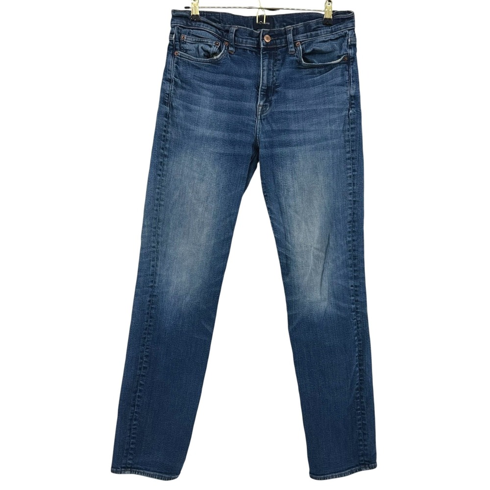 J.Crew 770 Straight Jeans Mens 33x33 Kurabo Japanese Denim Medium Wash Blue